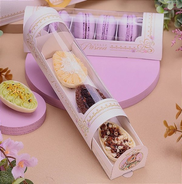 Caixa Para 3 Mini Ovos 50g Requinte - 1 Unidade