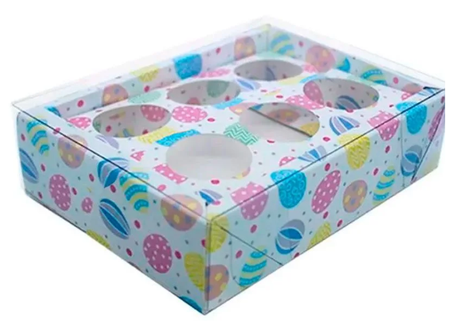 Caixa Base Brigadeiro - N1 (9cm x12cm x4cm) - 1 unidade Branca Estampada - Assk