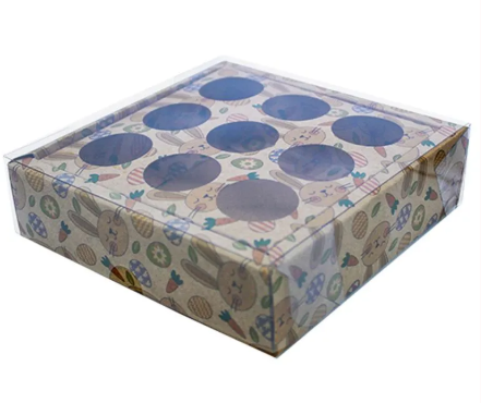 Caixa Base Brigadeiro - N2 (13cm x13cm x4cm) - 1 unidade Kraft Estampada - Assk