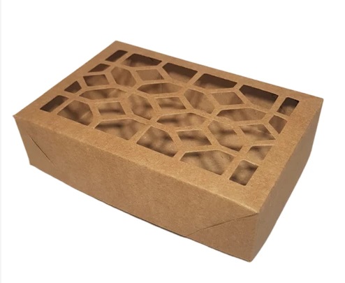 Caixa Vazada 10x15x4 Kraft - 10 Unidades