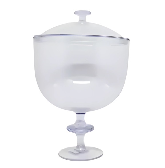 Taça Acrílica Americana com Tampa 1.250ml - 1 Unidade