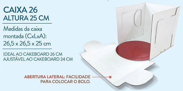 Caixa Cubo Com Tampa 25x26,5x26,5 - 1 Unidade