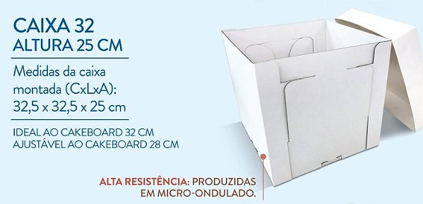 Caixa Cubo Com Tampa 25x32,5x32,5 - 1 Unidade