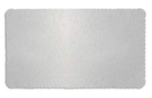 Cake Board Retangular Prata 35x20 - 1 Unidade