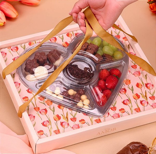 Caixa Petisqueira Coração - 1 Unidade