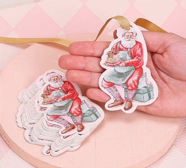 Tags Papai Noel Doce Natal - 5 unidades