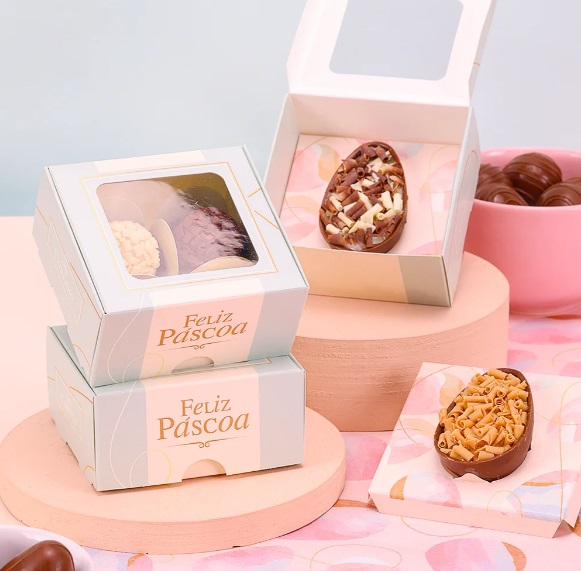 Caixa Para 4 Doces ou 1 Mini Ovo 50g - 1 Unidade