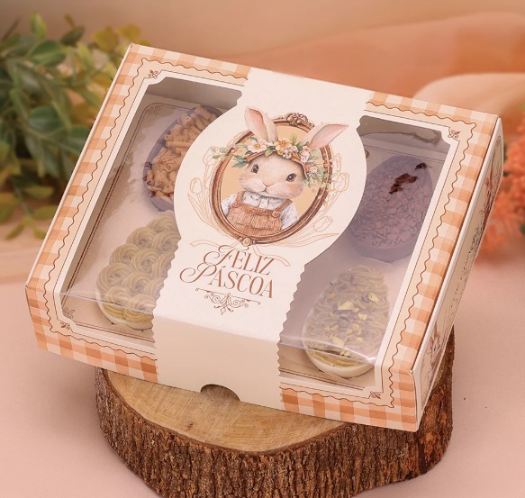 Caixa Degustação para 6 mini ovos 50g - 1 Unidade