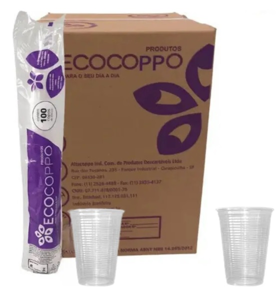 Copo Descartável PP 180ml Ecocoppo - 2.500 Unidades