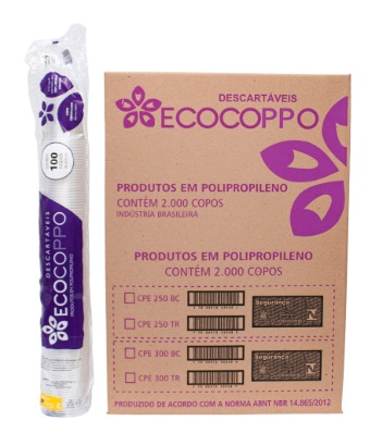 Copo Descartável PP 250ml Ecocoppo - 2.000 Unidades