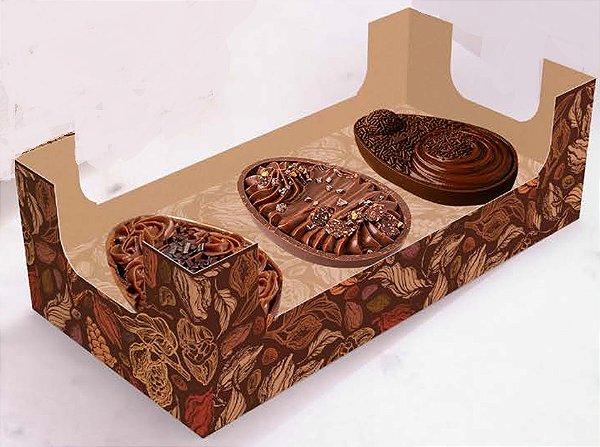 Caixa Para 3 Mini Ovos 50g Puro Cacau - 1 Unidade