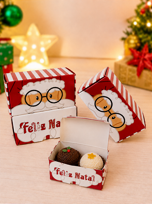 Caixa Pratice Para 2 Doces Natal Divertido - 1 Unidade