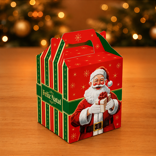 Maleta Para Mini Panetone Feliz Natal - 1 Unidade