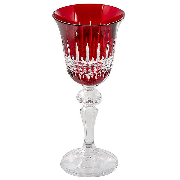 Taça cristal vermelha