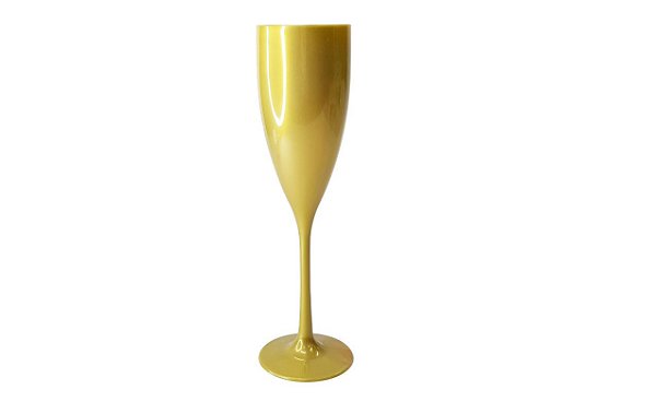 Taça de Champagne Cristal 180ml  Ouro - UN