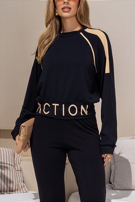 Conjunto Action Detalhe Chocolaite