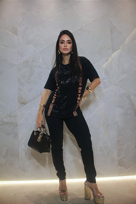 Conjunto Calça Montaria Preto