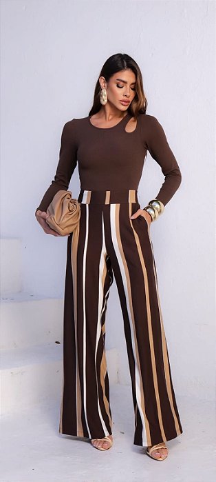 Conjunto Calça Listrada