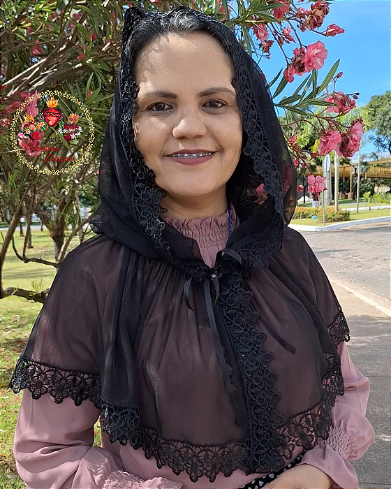 Véu Capuz Nossa Senhora de Lourdes Preto