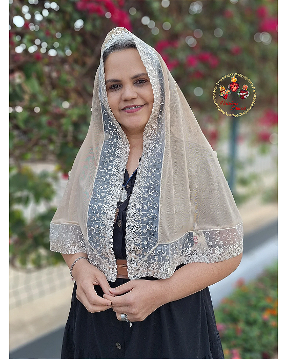 Véu Tradicional Santa Zélia Bege