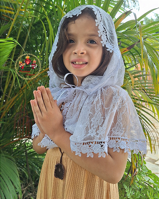 Véu Capuz Infantil Santa Teresinha G