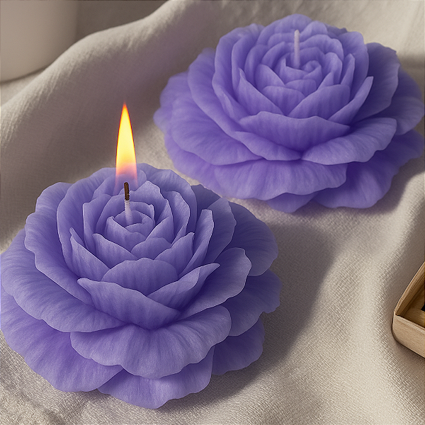 Vela Rosa Grande - Lavanda