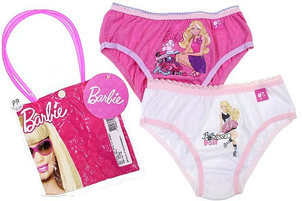 Calcinha Infantil Barbie Lupo kit 2 peças