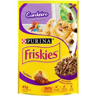 Ração Úmida Friskies Gatos Adultos Cordeiro ao molho - 85g