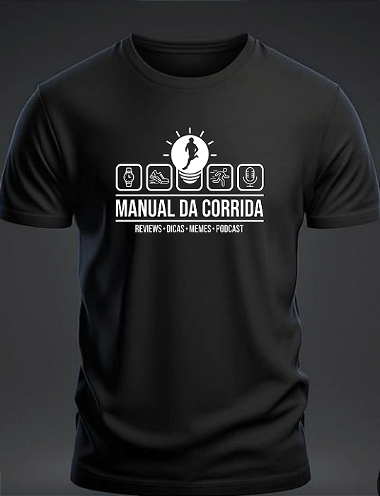 Camiseta Manual da Corrida - Padrão Preta
