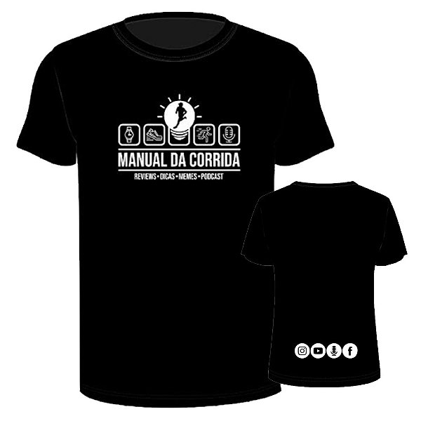 Camiseta Manual da Corrida - Padrão Preta