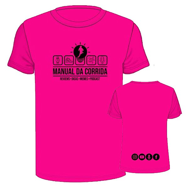 Camiseta Manual da Corrida - Baby Look Rosa