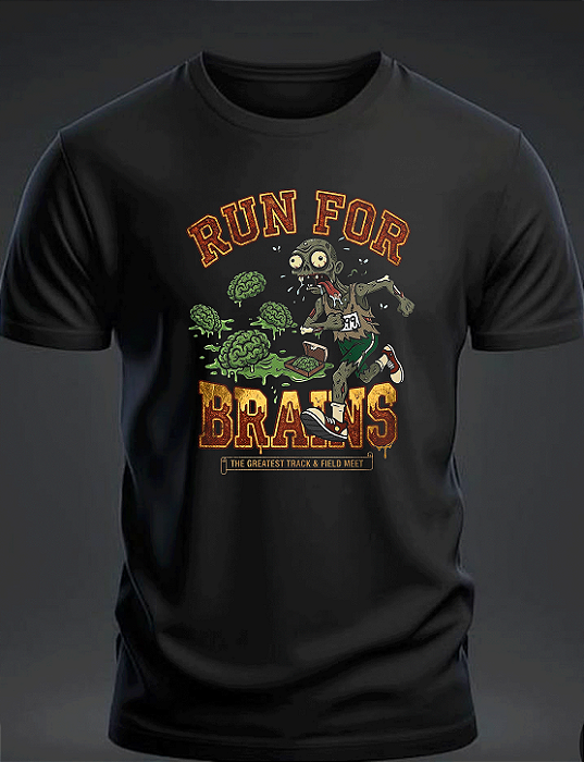 Camiseta Run for Brains