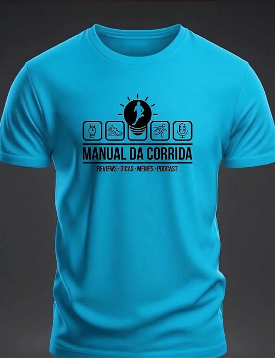 Camiseta Manual da Corrida - Padrão Azul