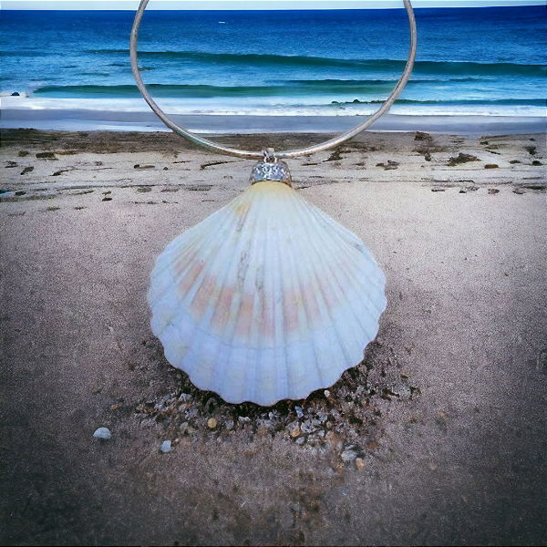 Colar aro maxi concha shell