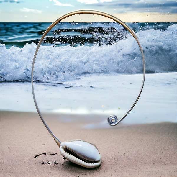 Colar moldado a mão maxi Búzio