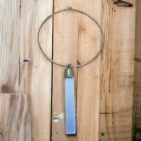 Colar aro maxi selenita