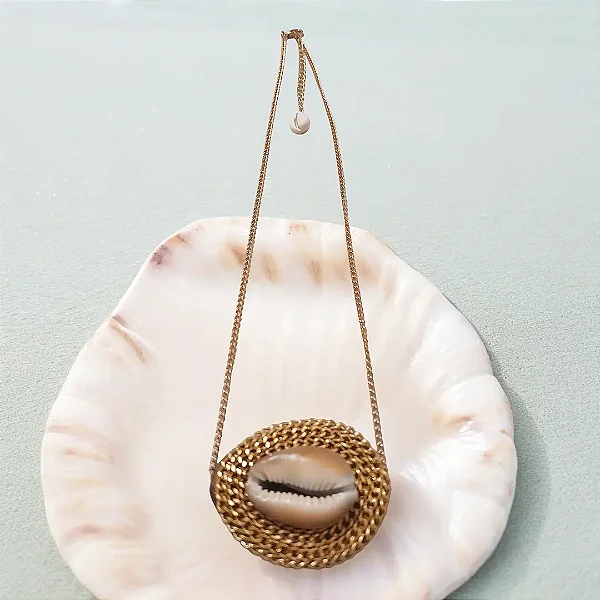 Colar camafeu búzio afro