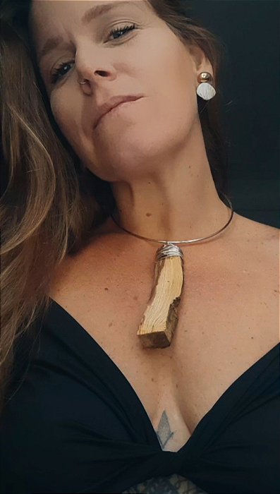 Colar aro Aurora (Palo Santo)