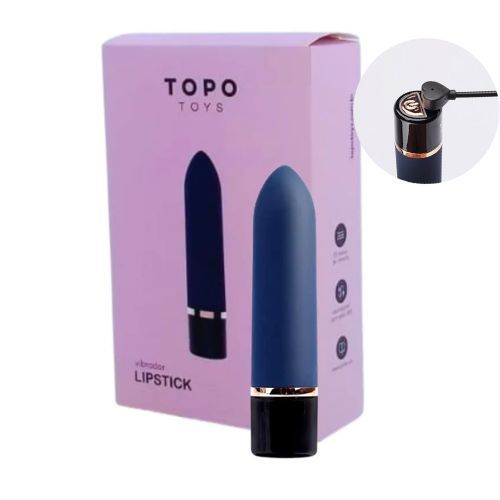 Vibrador Bullet Luxe Recarregável, Potente e Com 10 Vibrações - SILICONE CIRÚRGICO - LIPSTICK