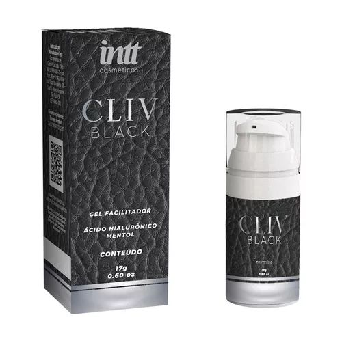 CLIV BLACK - Gel Facilitador Anal com Ácido Hialurônico e Mentol 17g - INTT