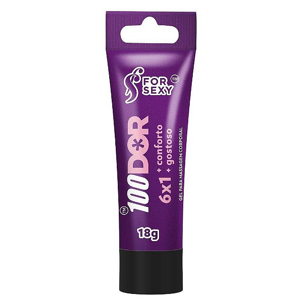 Gel 100DOR Dessensibilizante Anal 6 em 1 - Calor e Excitação - Bisnaga18G FOR SEXY