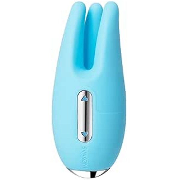 (QUEIMA DE ESTOQUE) Vibrador Feminino com 3 Pontas Massageadoras em Silicone COOKIE SVAKOM -