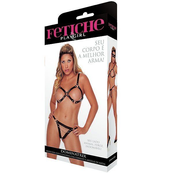 Conjunto Dominatrix - Madona Queen + Calcinha Dominatrix - LS084