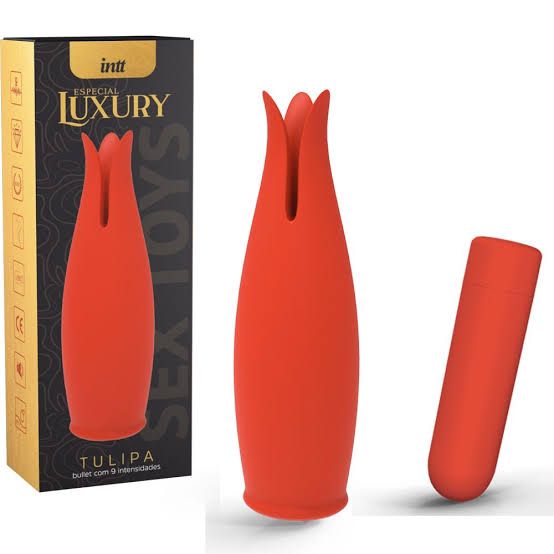 Bullet Massageador De Clítoris E Mamilos, Capa Em Silicone, Recarregável - TULIPA MAX INTT