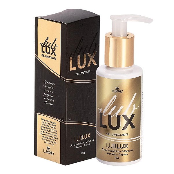 LUB LUX - Lubrificante Neutro com Ácido Hialurônico - D-Pantenol - Aloe Vera - Arginina - LUXXXO - Frasco 120ml