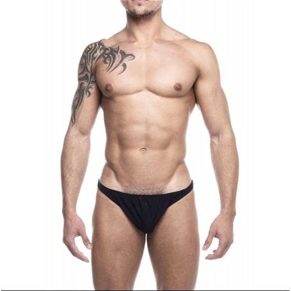 Cueca Fio Dental em Suplex - Preta - SF001