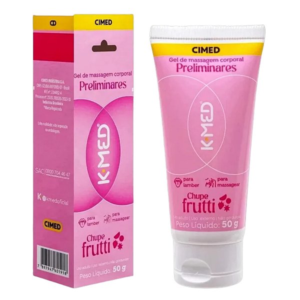 Lubrificante K-med Gel Preliminares - Chupe Frutti - 50g