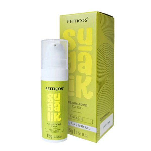 Gel Sugador Líquido Beijável com Sensação de Pulsação - Sugalik - 15g - Pistache - Feitiços