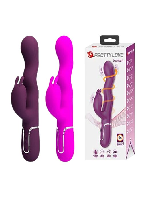 Vibrador com Ondulação e Estímulo do Ponto G e Clitóris - Lourse - Pretty Love
