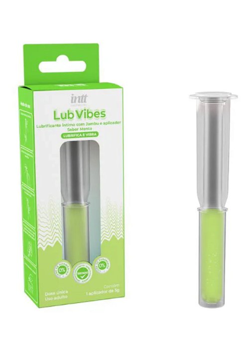 Lubrificante Íntimo Sabor Menta LUB VIBES Com Jambu e Aplicador - 5G INTT WELLNESS (T)